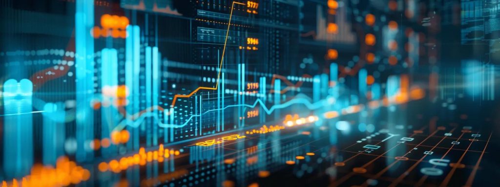 a captivating arrangement of charts, graphs, and financial symbols illuminated by soft, ambient light, reflecting the dynamic world of fundamental analysis in action.